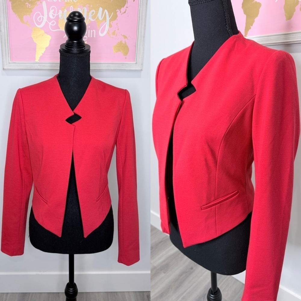 Forever 21 Red Cropped Blazer - Picture 1 of 6